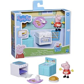 Peppa Pig Peppa's Club Peppa Loves Baking Little Spaces Themed Preschool Toy, Includes 1 Figure and 5 Accessories, for Ages 3 and Up, F4393, Multi Colour