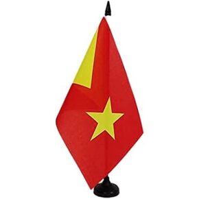 Tigray-Tigrinya people Table Flag 5'' x 8'' - The Tigrayans Desk Flag 21 x 14 cm - Black plastic stick and base - AZ FLAG