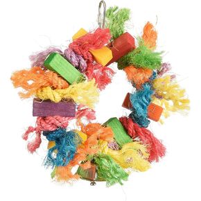 Featherland Paradise, Colorful Sisal Bird Toy, Encourages Preening, Wreath