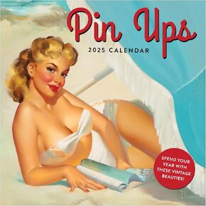 TF PUBLISHING 2025 PinUps Wall Calendar - Large Grids for Appointments and Scheduling - Vertical Monthly Wall Calendar 2025 - Home and Office Organization - Premium Matte Paper - 12"x12"