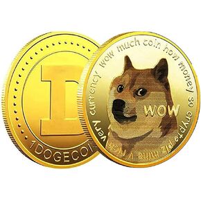 Dogecoin Coins Doge Coin Commemorative Coin Limited Edition Collectible Coin with Protective Case 1PCS