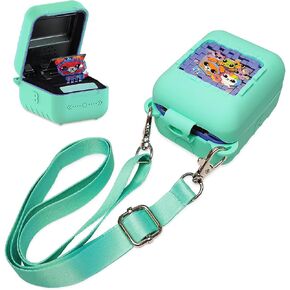 Silicone Case for Bitzee Digital Pet Interactive Virtual Toy, Protective Holder Skin for Bitzee Interactive Toy Digital Pet and Case Accessories (Green Case)
