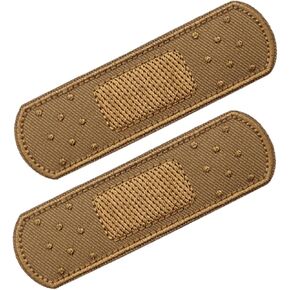 2PCS Band Aid Patches, Creative Embroidered Applique, Tactical Armband Sew on Decorative Emblem, Attachment Hook Embroidered Fabric Patches for Clothing Repair Jeans Jacket Hats DIY Crafts