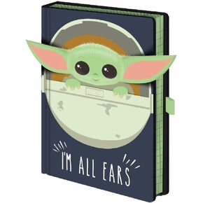 Star Wars: The Mandalorian A5 Notebook (أنا جميع الأذنين تحوم بتصميم جراب) - البضائع الرسمية