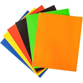 Craft County 2-Pocket Paper Folders – Secure and Organize Documents – Assorted Colors (6 Pack)