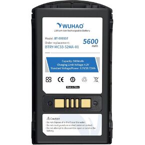 WUHAO MC3300 Battery BT-000337 Upgraded 5600mAh for Zebra MC3300 MC330K MC330M Handheld Barcode ScannerBTRY-MC33-52MA-01 Replacement Battery