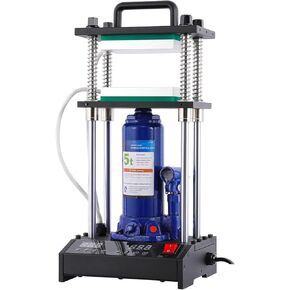 5 Ton Portable Hydraulic Heat Press Machine 4.99 x 2.99 Inch Dual Heating Plates with Dual Temperature Controllers LED Screen