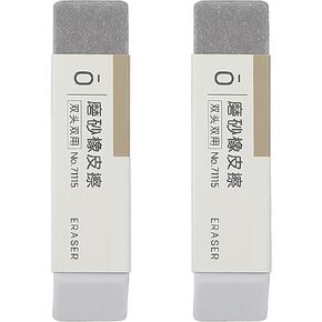 2pcs Ink Eraser, Frosted Sand Erasers Matte Pen Eraser Double Head Use Correction Supplies Remove Colored Pencil and Ink Markings Suitable for Office School Ballpoint Pen Fountain Pen Pencil