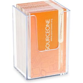 Premium Clear Acrylic Single Pocket Vertical Business Card Holder