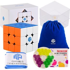 BroMocube Gan 356 M Speed Cube 3x3 Stickerless Puzzle Cube Gan 356M 3x3x3 Magnetic Magic Cube (Standard Version)