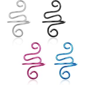 JIYIN 4Pcs Crochet Rings, Adjustable Crochet Tension Rings for Finger Yarn Tension Guide Rings Crocheting Knitting Accessories with Box for DIY Crocheting and Sewing Crafts(4)