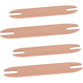 EXCEART DIY Weaving Loom Craft Kit - Includes 4Pcs Wooden Shuttle Sticks and Knitting Needles - Hand Loom Sticks for Scarf - Sweater - Tapestry - Cross Stitch Kits - Knitting Accessories -