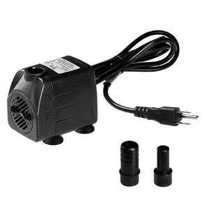 Simple Deluxe 160GPH Submersible Water Pump (600L/H, 8W) with Adjustable Intake, 4.3ft High Lift, 2 Nozzles, Perfect for Fish Tank, Pond, Aquarium, Hydroponics