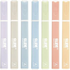 BLIEVE- Aesthetic Highlighters No Bleed Through Assorted Colors, Cute Highlighter For Journaling Office Supplies And School Accessories, Bible Highlighters And Pens No Bleed, 7 Pack (Pastel)