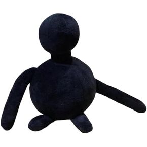 Hubert Plushie Toy Black Stuffed Plush Figure Doll Plushies Puppet Cosplay Game Merch Cute Kids Fans Gift 8.5"