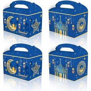 12 Pack Ramadan Kareem Party Favors Boxes Castle Moon Candy Goodie Ramadan Mubarak Gift Treat Boxes for Islamic Muslim,Eid Mubarak, Birthday Party Decorations