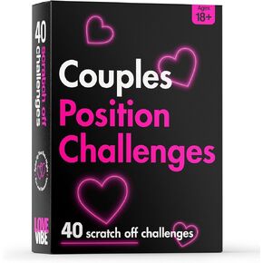 Valentines Gifts for Him Her - 40 Position Challenges Scratch Off Cards for Him, Her, Girlfriend, Boyfriend, Wife, Husband, Couples, Anniversary Date Ideas