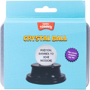 Teeny Town Crystal Ball. Gaze into Your Future with The Worlds Smallest Novelty Crystal Ball! Includes Multiple Voice Responses to Your Burning Questions. Novelty Gift Stocking Stuffer.