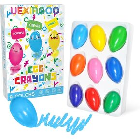 9 Color Egg Shaped Crayons,Plam Grip Washable Paint,for Fotoddlers, Kids,Children