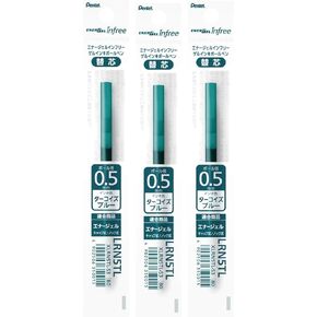 Pentel Refill for ENERGEL Infree 0.5mm [Turquoise] x 3 pieces (Japan Import)