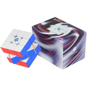 Bukefuno GAN 15 Maglev UV 3x3 Magnetic Magic Cube Speed Puzzle GAN15 Maglev UV 3x3 Stickerless Cube Magic GAN15 M UV 3x3x3 Gans 56mm Cubes 2024 Flagship (UV Coated Glossy)