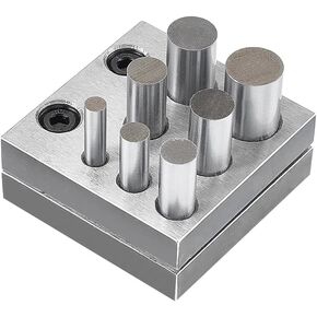 UNICRAFTALE 7 Sizes Disc Cutter Set Carbon Steel Circle Round Disc Cutter Jewelry Making Metal Cutting Forming Pendant Charm Coin Punch Tool Metal Precision Circle Cutting Tool