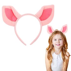 Healvian Pig Beadband ، Plush Animal Ear Headwear Pig Earpiece Pink Pig Pig Ey Cypress for Wash Face ، عصابة حيوان للحيوانات للاستهلاك Party Party Performance Performance