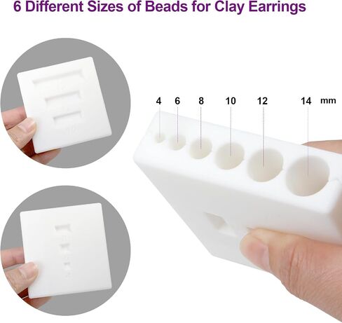 Polymer Clay Bead Roller, Round Bead Crafting Tool, Jewelry Maker for Clay Earrings, Creates Three Sizes of Perfect Beads(Teardrop Shape Bead) in Saudi Arabia
