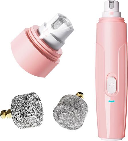 Bonve Pet Nail Grinder for Dogs - Upgraded Dog Nail Trimmers Super Quiet, 2 Speeds, Rechargeable, 2 Grinding Wheels for Small Large Dogs & Cats in Saudi Arabia