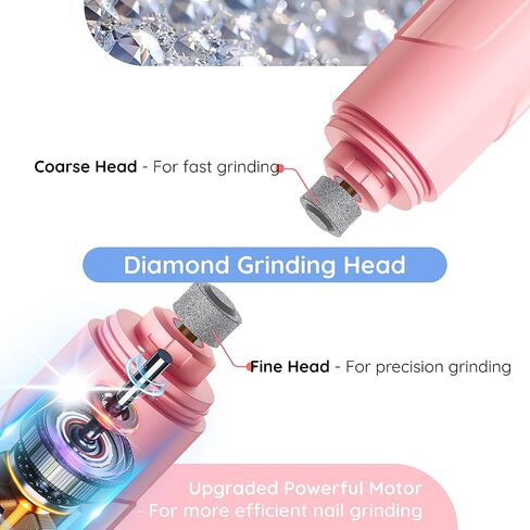 Bonve Pet Nail Grinder for Dogs - Upgraded Dog Nail Trimmers Super Quiet, 2 Speeds, Rechargeable, 2 Grinding Wheels for Small Large Dogs & Cats in Saudi Arabia