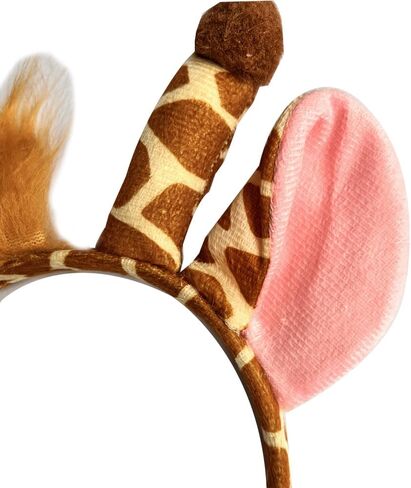 Giraffe Costume Tutu Skirt Set Animal Ears Headband Nose Tail Bow Tie Paws Fancy Outfit Kit Halloween Cosplay Party in Kuwait