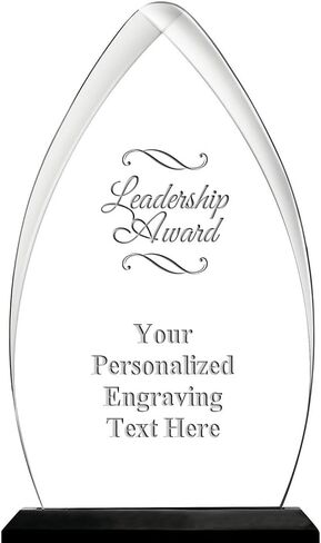 10 Years of Service Acrylic Award, 6.75" H Personalized Years of Service Award with Custom Engraving Prime in Kuwait