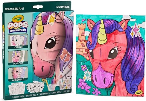 مجموعة فنون كرايولا بوبس 3D Kids Art ، بديل للكتاب الصوفي ، البديل ، هدية للفتيات والفتيان ، الأعمار 5+ in Saudi Arabia