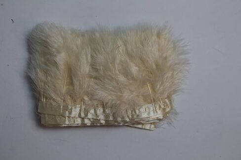 2 ياردة طويلة تركيا زغب الريشة Feather تقليم ، 3 "-4" الارتفاع ، والمواد الزخرفية ديي ريشة (لون الشمبانيا) in Kuwait