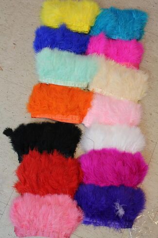 2 ياردة طويلة تركيا زغب الريشة Feather تقليم ، 3 "-4" الارتفاع ، والمواد الزخرفية ديي ريشة (لون الشمبانيا) in Kuwait