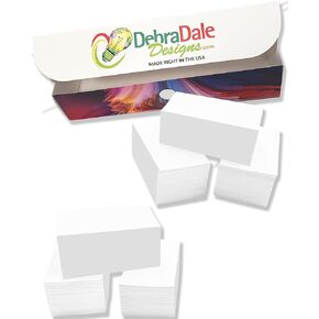 USA-Made Debra Dale Designs 1,000 Pocket-Sized Blank White Index Cards (2"x3.5"), 110# Exact Index with Storage Box - Ideal for Math, Sight Words & Language