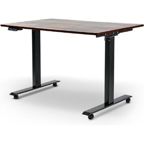 SuperHandy Standing Desk Adjustable Height (48'' x 30''), 3 Memory Presets - Large Electric Sit-Stand Adjustable Height up to 49'' - Rustic Wood