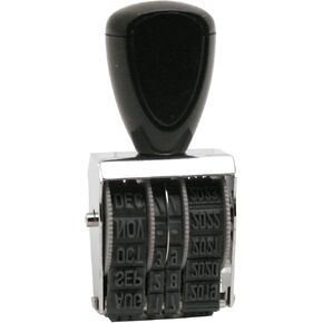 Traditional Rubber Date Stamp, Type Size 1.5, Black (RD015)