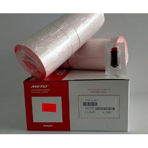 Labels (Fluro Red) to Suit 6 or 8 Band Pricegun