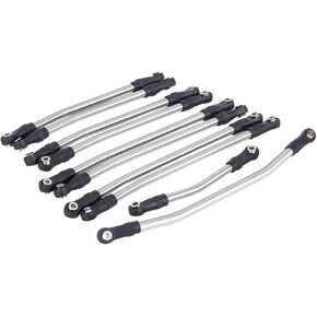 10Pcs Stainless Steel Linkage Chassis Link Rod 324mm Wheelbase for 1/10 SCX10 TRX4 RC Crawler Upgrade Part