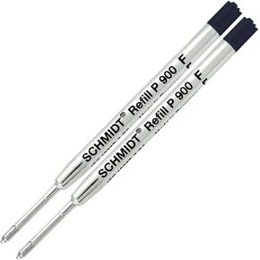 Schmidt 2 Pack - Refill Black-P900-Fine Tip Parker Style Ballpoint Refill