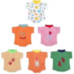 Baby Doll Clothes for 10-11 Inch and 12-13 Inch Dolls, 6 Pieces Outfits for Boy and Girl