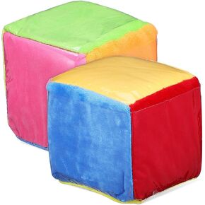 SEWACC 2Pcs Dices with Clear Pocket Large Teacher Dices Learning Cubes Pocket Dices Educational Playing Game Dices for Classroom DIY Education Playing Game Dices