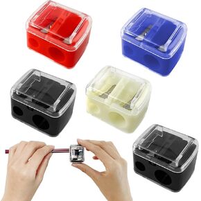 5 Pcs Eyeliner Pencil Sharpener Small Lip Liner Sharpener Makeup Cosmetic Pencil Sharpener Dual Compact Easy to Clean Travel Essentials Convenient Tools Multi Colors