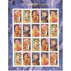 US Stamp 2011 Latin Music Legends Sheet of 20 Forever Stamps #4497-501