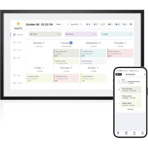 Calendar,Digital Calendar,10.1 inch Digital Calendar FHD Resolution 1920 * 1080,Smart Touchscreen Interactive Display for Family Schedules - Wall Mount Included-32G&5G