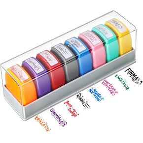8 Pcs Teacher Stamps for Classroom Self Inking Grading Stamps Gifts Motivation Teacher Stamp for School Elementary Kid Signature Homework Reward Supplies (Spanish)