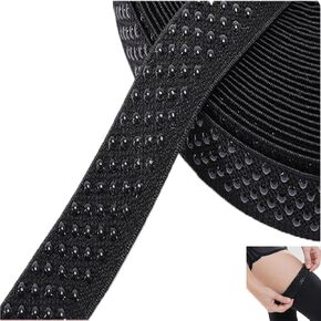 ARRERR 2 YART SHILING SELING STREVER SPAND مع SILICONE GRIPPER DOT 1 '' 'RIBBON Rubber Grip Bands Alastics for Sewn Garment Wig Braft DIY Project SPORT