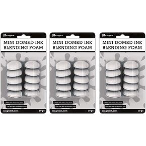 Ranger Ink Ranger Mini Ink Blending Tool Domed Replacement Foams, Bundle of 3 Packages, 30 Foams Total