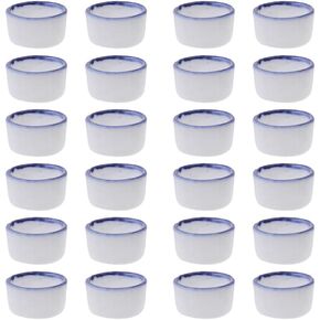 24Pcs Small Reptile Feeding Bowl Spider Micro Water Bowl Mini Ceramic Dish for Tiny Reptile Spider Scorpion Hermit Crab Tarantula